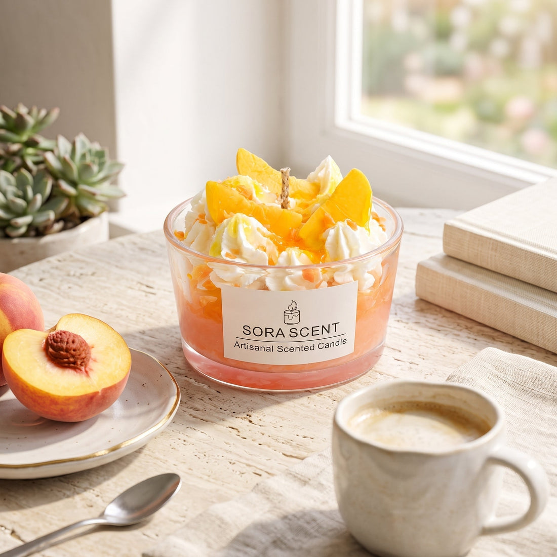Yellow Peach Freesia Parfait Candle: A Sweet & Fresh Dessert-Inspired Candle