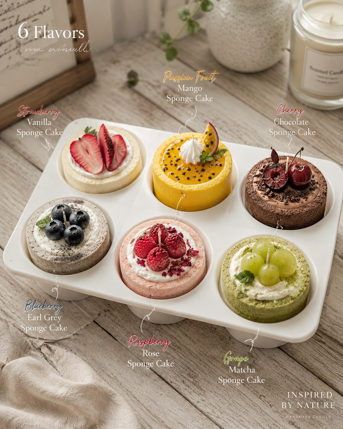 Discover Our Dessert Candle Collection: Six Handmade Cake-Inspired Candles for Every Mood