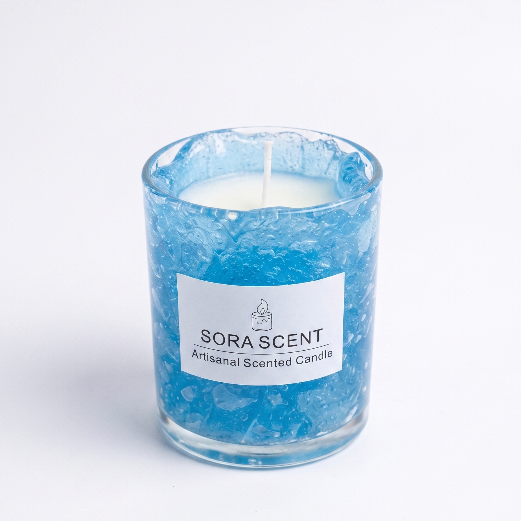 Crystal Blue Lavender Candl