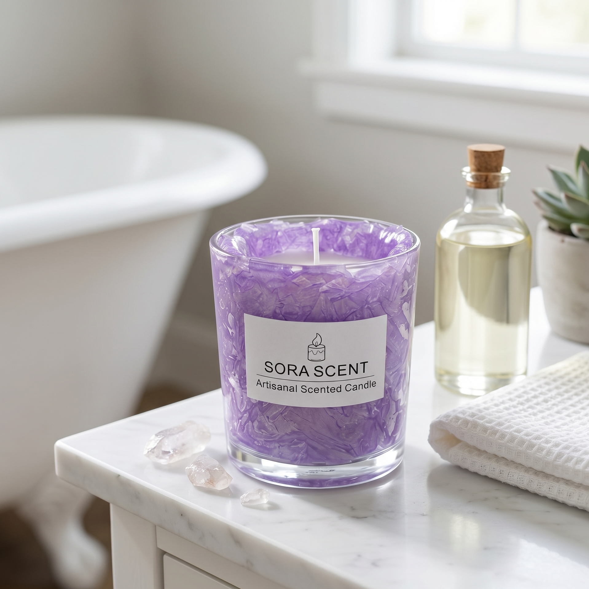 Lavender Crushed Ice Candle