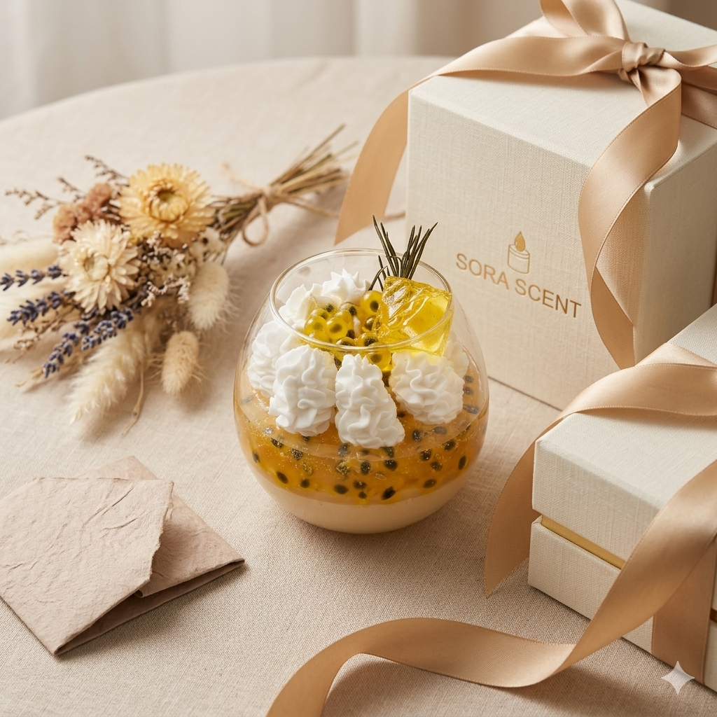 Passion Fruit Mango Dessert Candle