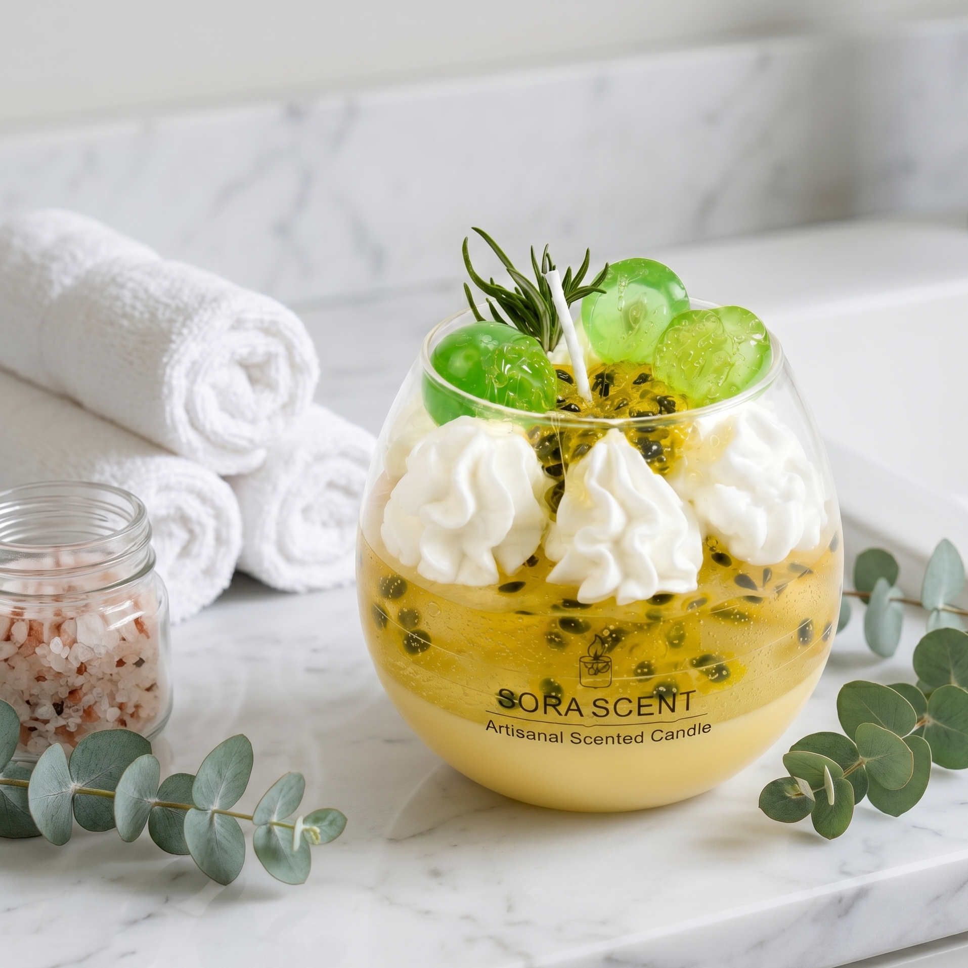 Green Grape & Passionfruit Scented Candle