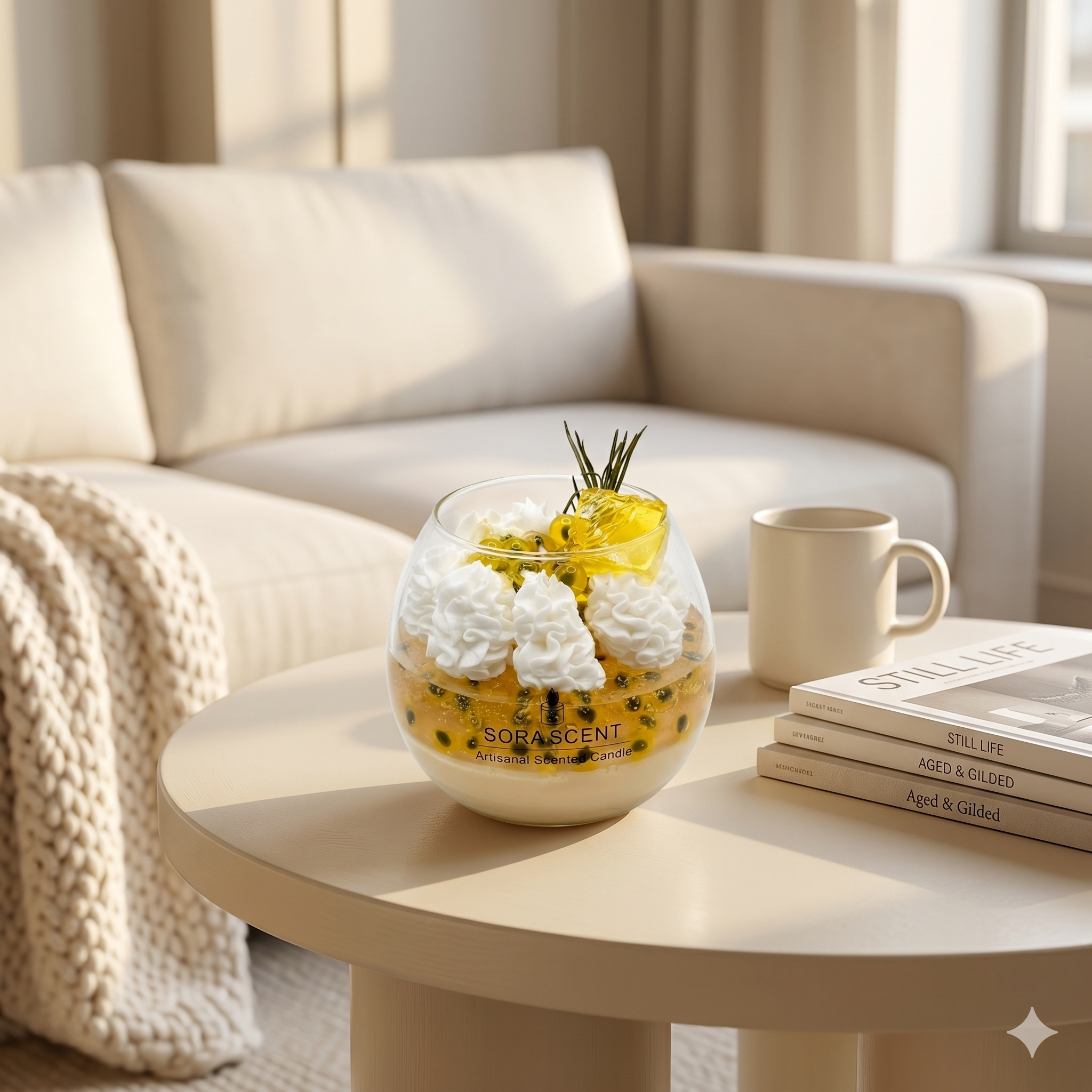 Passion Fruit Mango Dessert Candle
